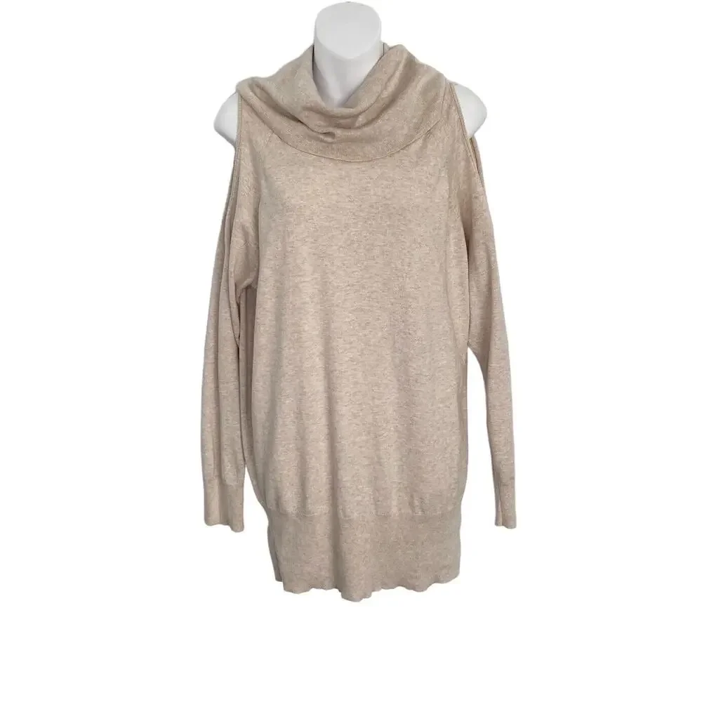 The Limited Sweater Womens Size Large Knit Top Cold shoulder dolman sleeve Tunic